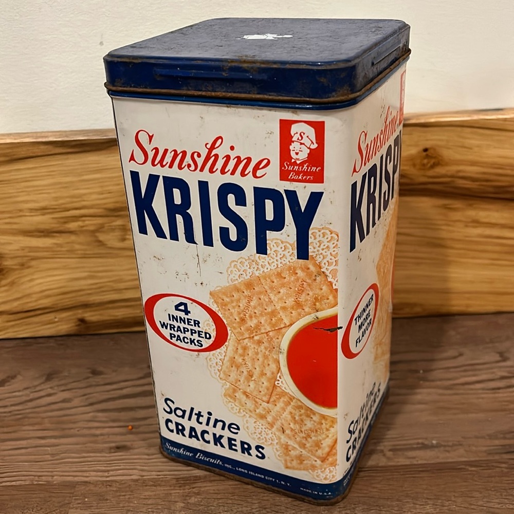 Vintage Sunshine Cracker Tin